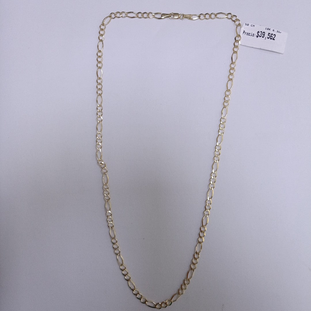 CADENAS TEJIDO 3X1 ORO 10K 50 CM 6.3 GR (NUEVO)