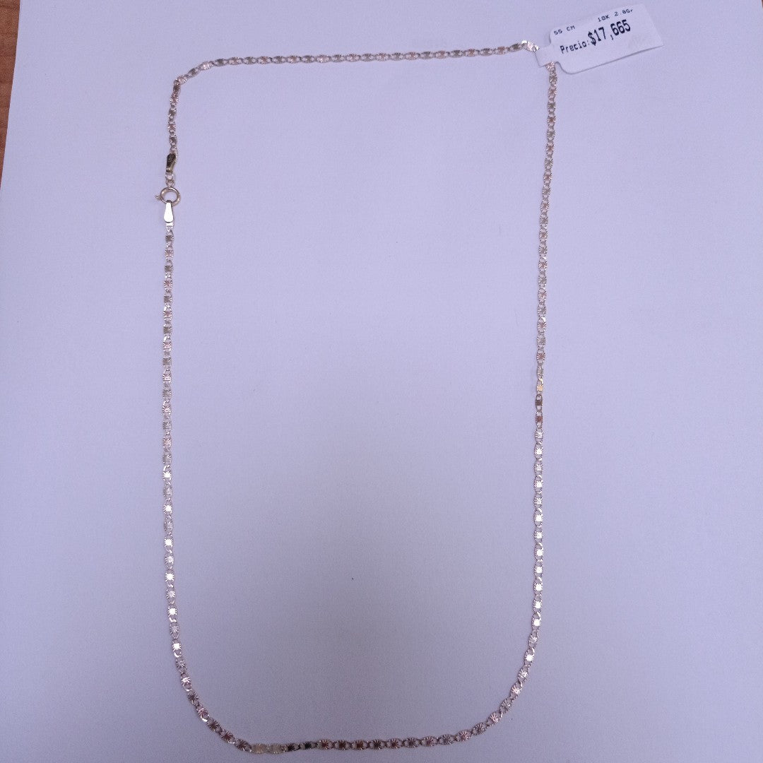 CADENAS TEJIDO GUCHI ORO 10K 55 CM 2.8 GR (NUEVO)