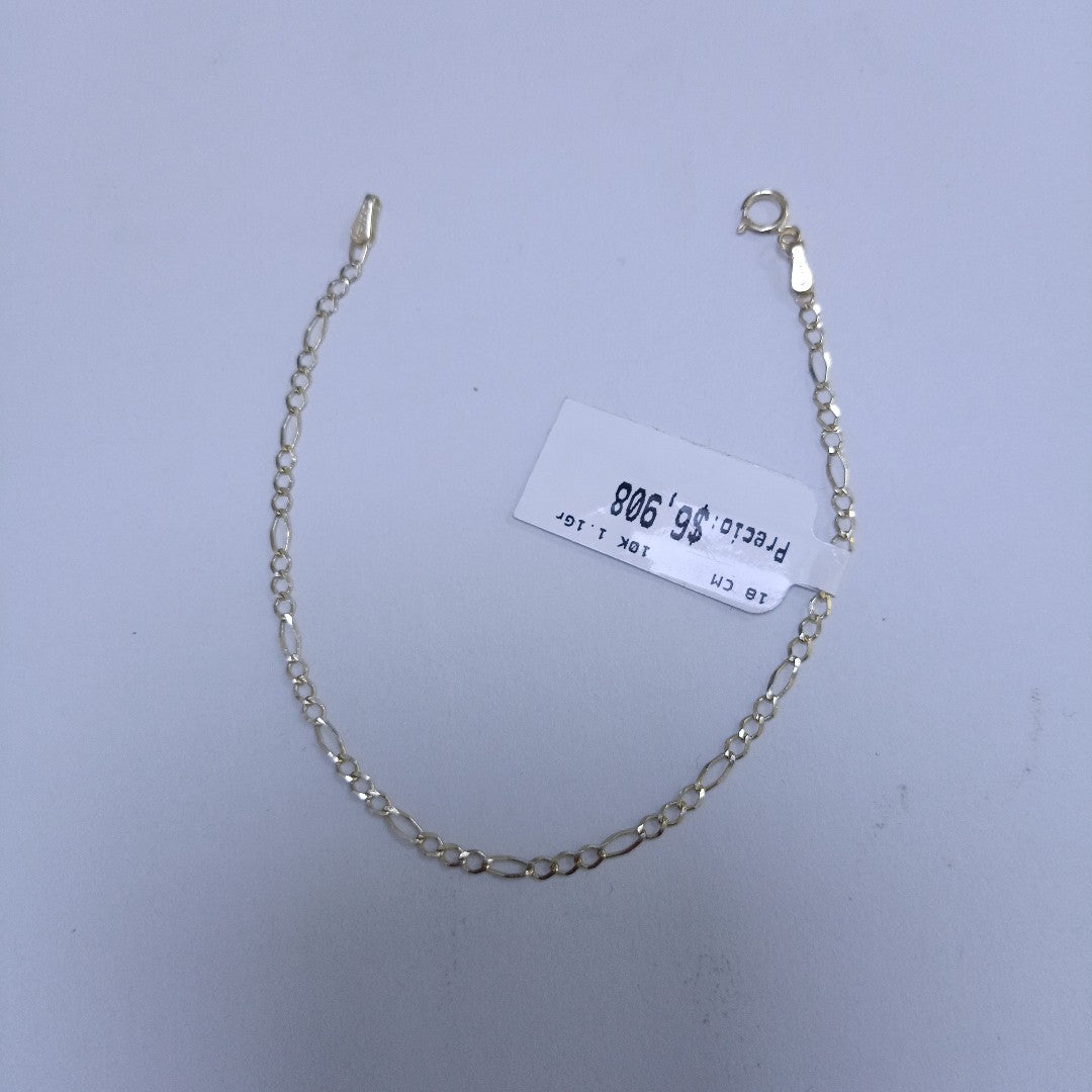PULSERAS TEJIDO 3X1 ORO 10K 18 CM 1.1 GR (NUEVO)