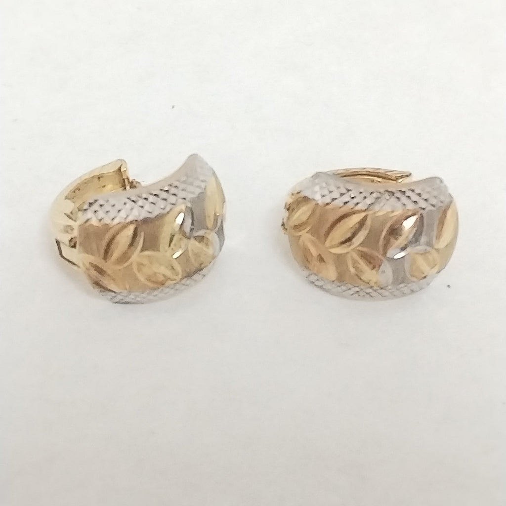 ARETES PAR ORO, ORO COMBINADO 14 K 2.4 GRMS (SEMINUEVO)