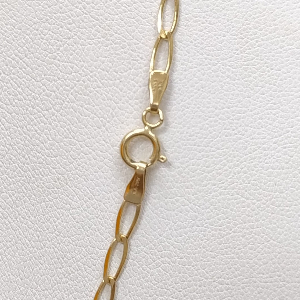 CADENA, DIJE ORO 14 K 6 GRMS (SEMINUEVO)