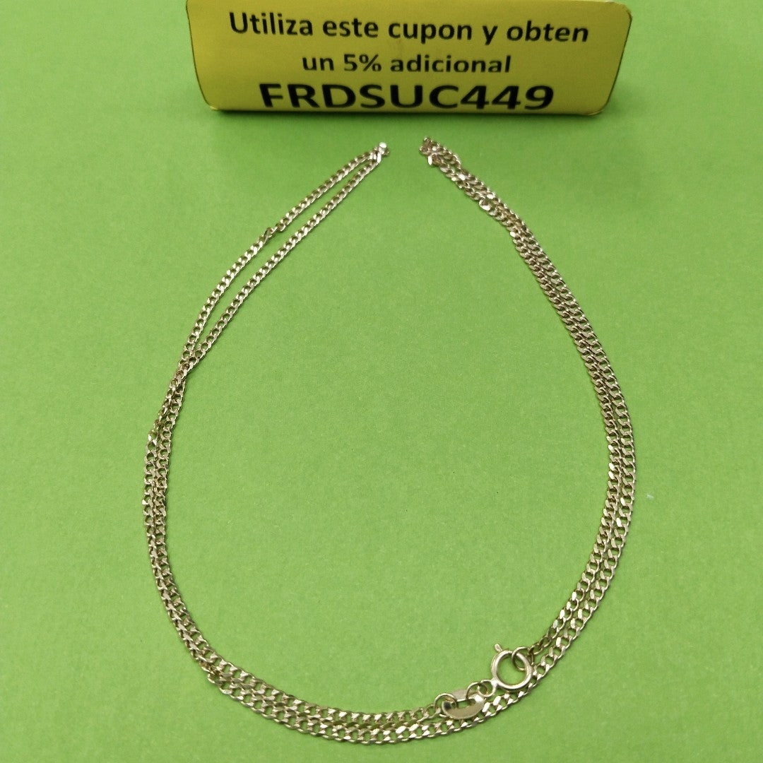 CADENAS TEJIDO BARBADA ORO 10K 55 CM 3.8 GR (NUEVO)