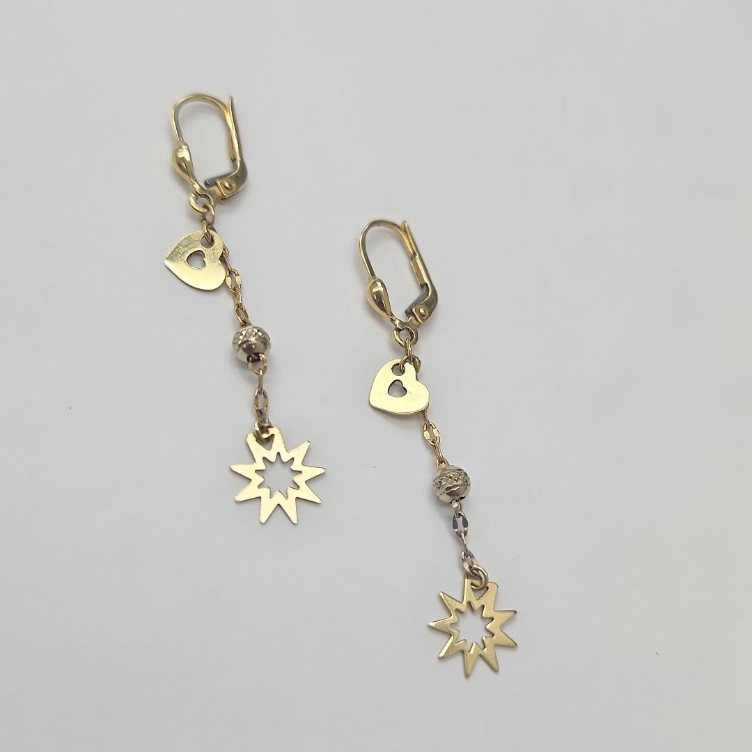ARETES PAR ORO 14 K 2.3 GRMS (SEMINUEVO)