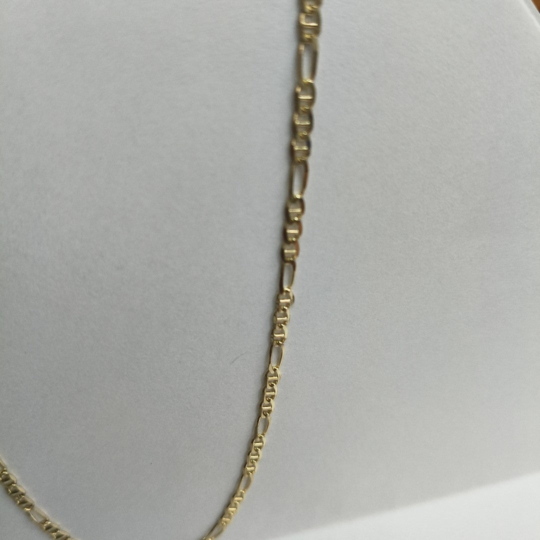 CADENAS TEJIDO FIGARO GUCHI ORO 10K 60 CM 5.2 GR (NUEVO)