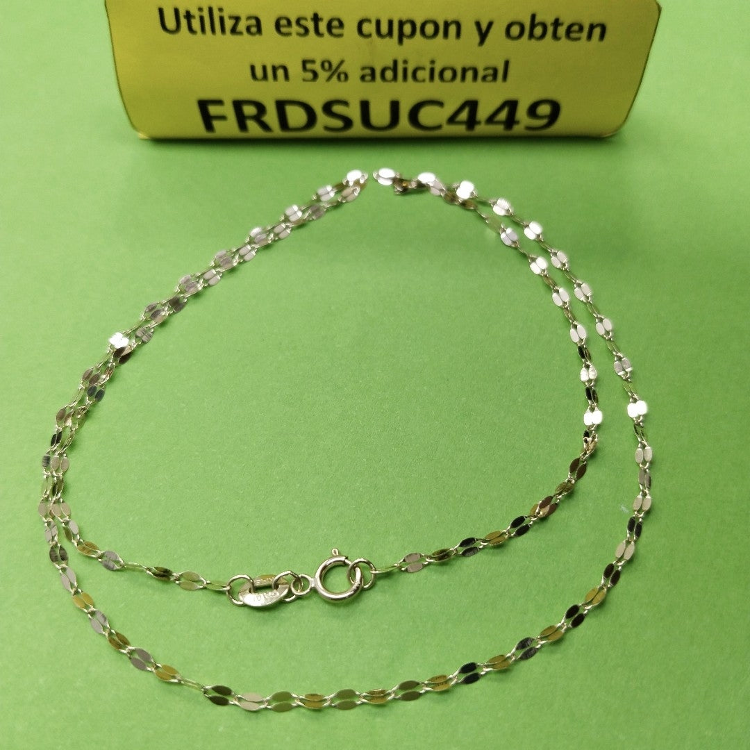 CADENAS TEJIDO ESPECIAL ORO 10K 40 A 45 CM 0.9 GR (NUEVO)