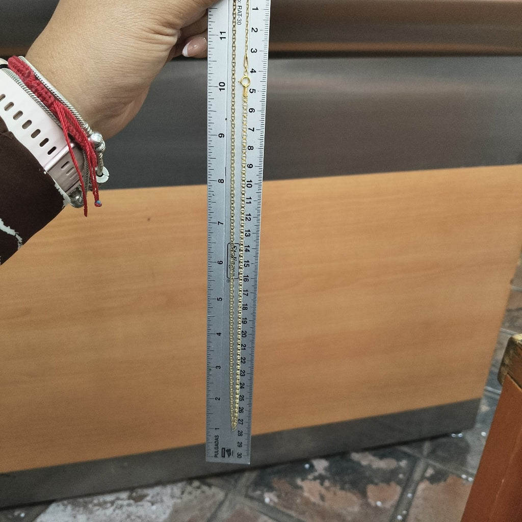 CADENAS TEJIDO GUCHI DIAMANTADO ORO 10K 55 CM 3.9 GR (NUEVO)