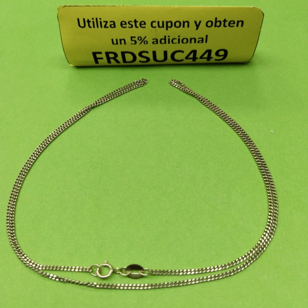 CADENAS TEJIDO BARBADA ORO 10K 50 CM 2.7 GR (NUEVO)