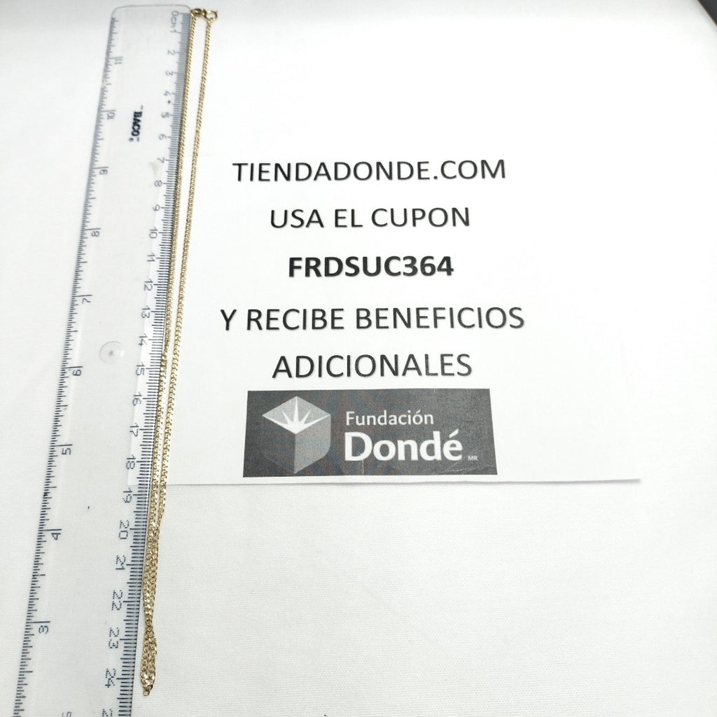 CADENAS TEJIDO BARBADA ORO 10K 50 CM 3.5 GR (NUEVO)