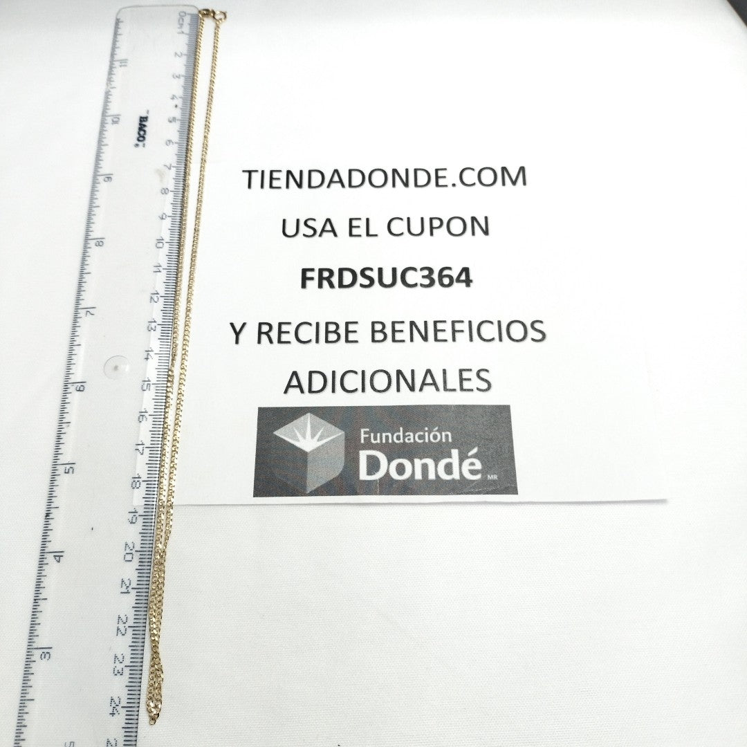 CADENAS TEJIDO BARBADA ORO 10K 50 CM 3.5 GR (NUEVO)