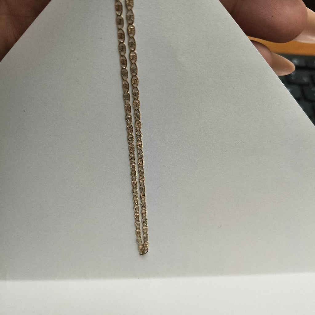 CADENAS TEJIDO GUCHI ORO 10K 55 CM 3 GR (NUEVO)