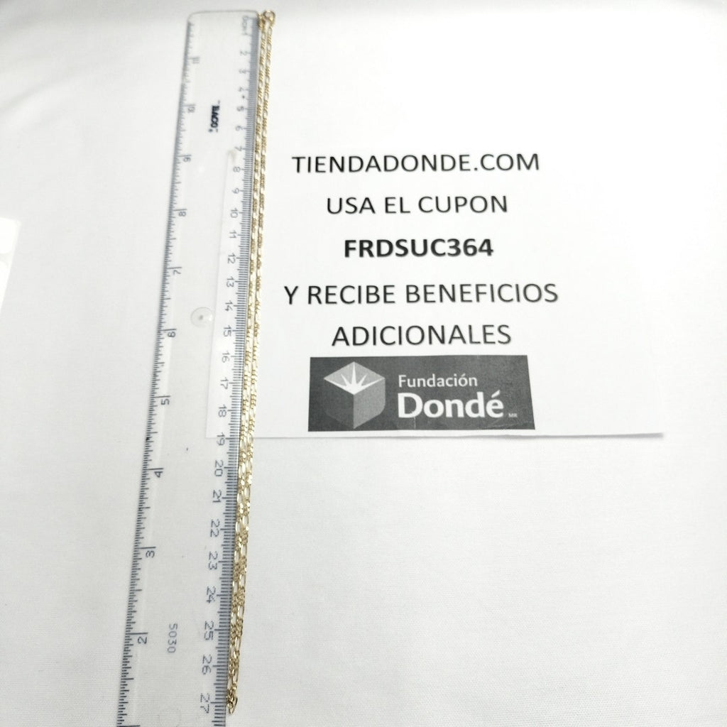 CADENAS TEJIDO 3X1 ORO 10K 55 CM 3.2 GR (NUEVO)