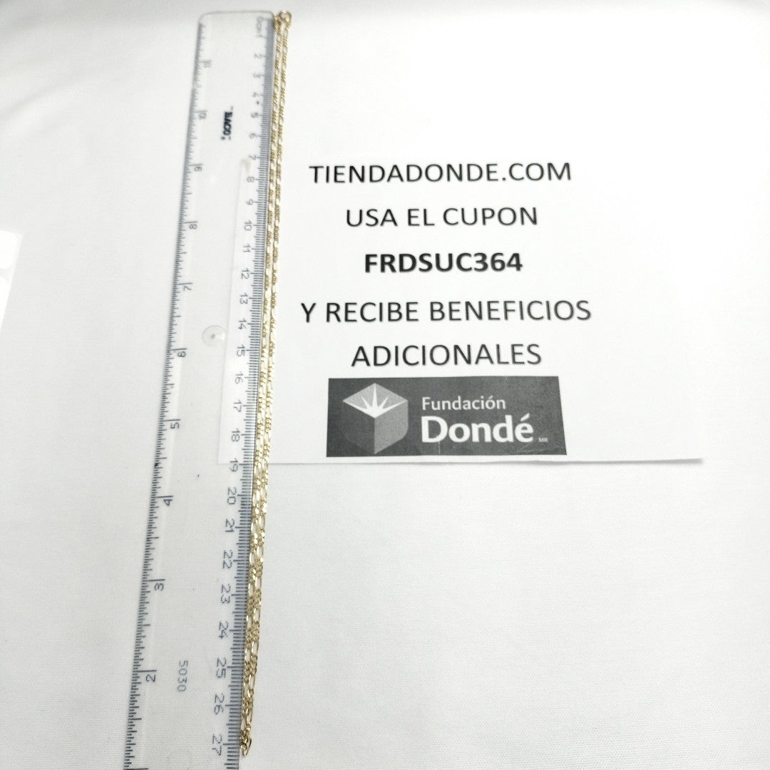 CADENAS TEJIDO 3X1 ORO 10K 55 CM 3.2 GR (NUEVO)