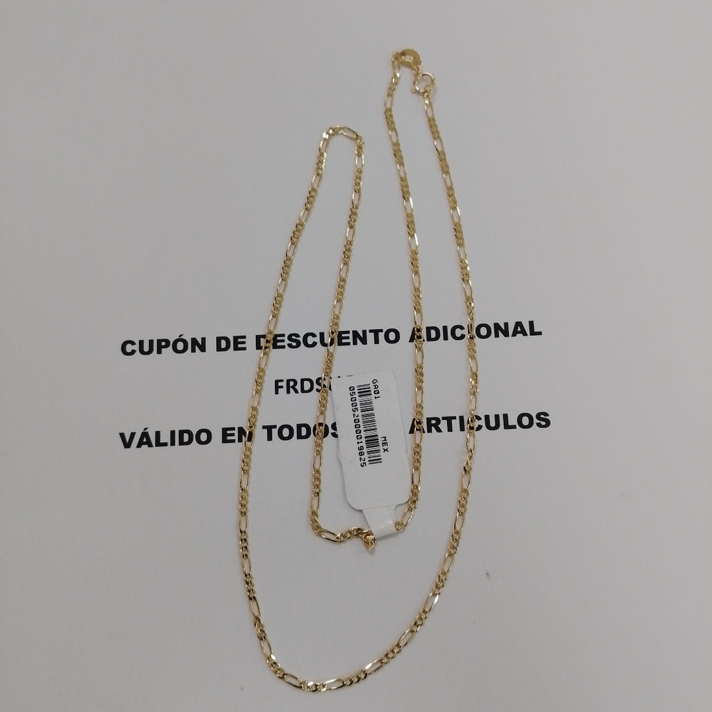 CADENAS TEJIDO 3X1 ORO 10K 55 CM 3.2 GR (NUEVO)