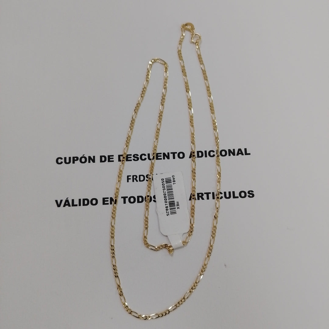 CADENAS TEJIDO 3X1 ORO 10K 55 CM 3.2 GR (NUEVO)