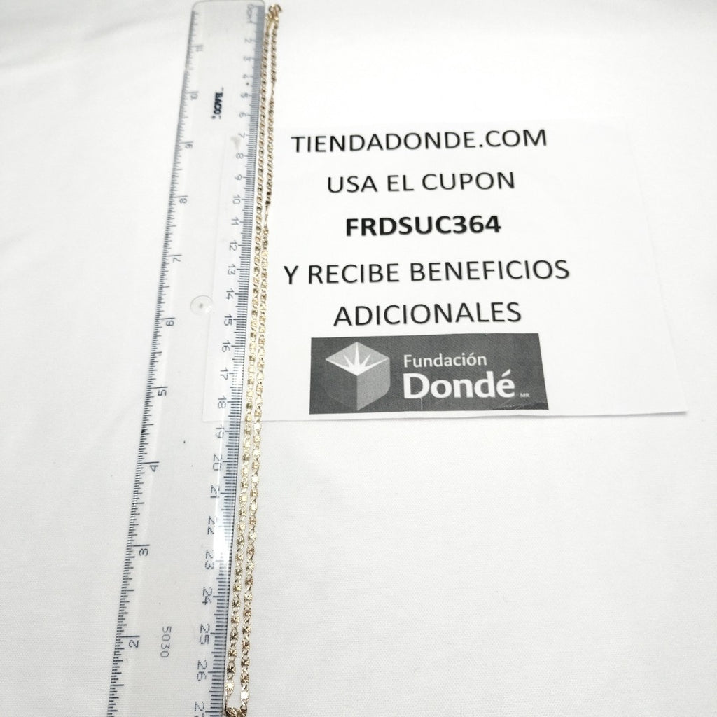 CADENAS TEJIDO GUCHI ORO 10K 55 CM 3 GR (NUEVO)