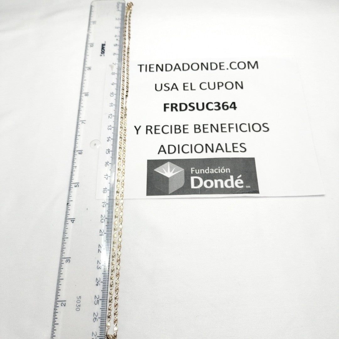 CADENAS TEJIDO GUCHI ORO 10K 55 CM 3 GR (NUEVO)