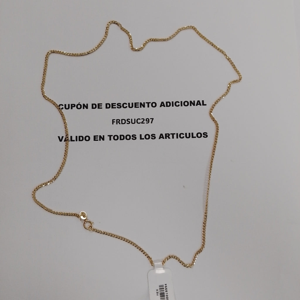 CADENAS TEJIDO BARBADA ORO 10K 55 CM 3.8 GR (NUEVO)