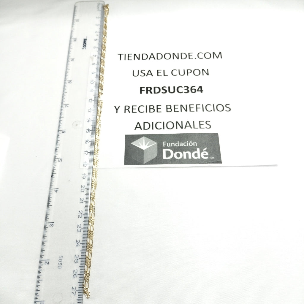 CADENAS TEJIDO 3X1 ORO 10K 55 CM 3.2 GR (NUEVO)