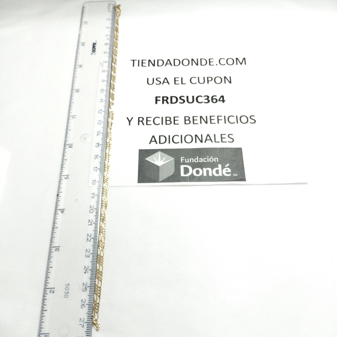CADENAS TEJIDO 3X1 ORO 10K 55 CM 3.2 GR (NUEVO)