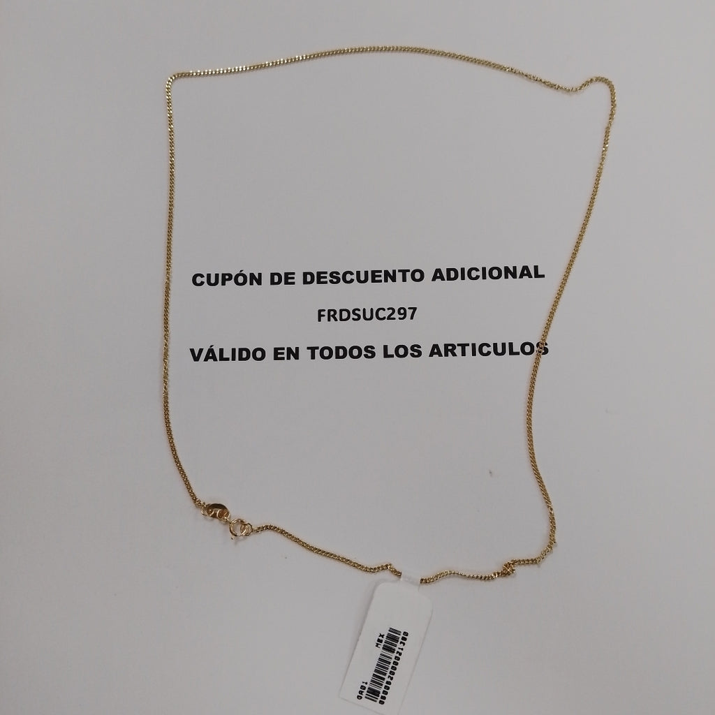 CADENAS TEJIDO BARBADA ORO 10K 50 CM 2.7 GR (NUEVO)