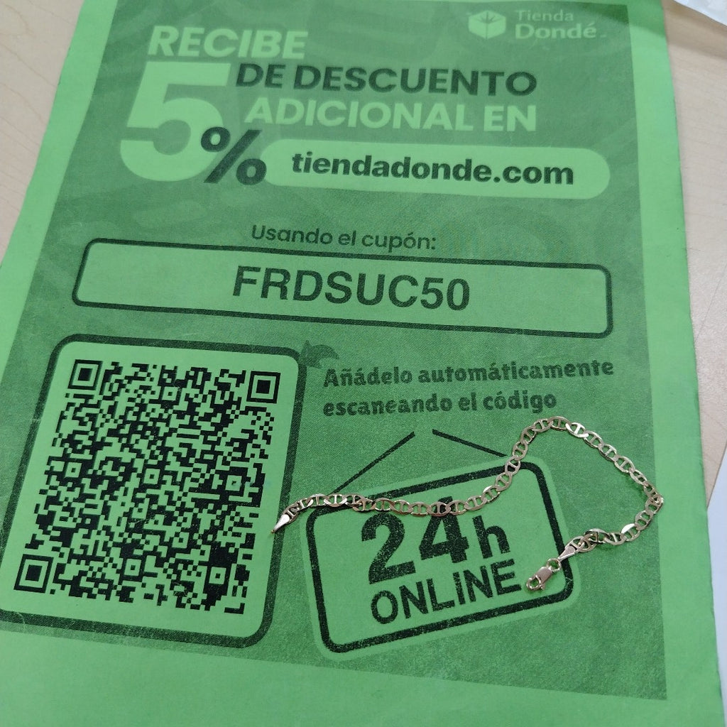 PULSERAS TEJIDO MARINERA ORO 14K 18 CM 2.9 GR (NUEVO)