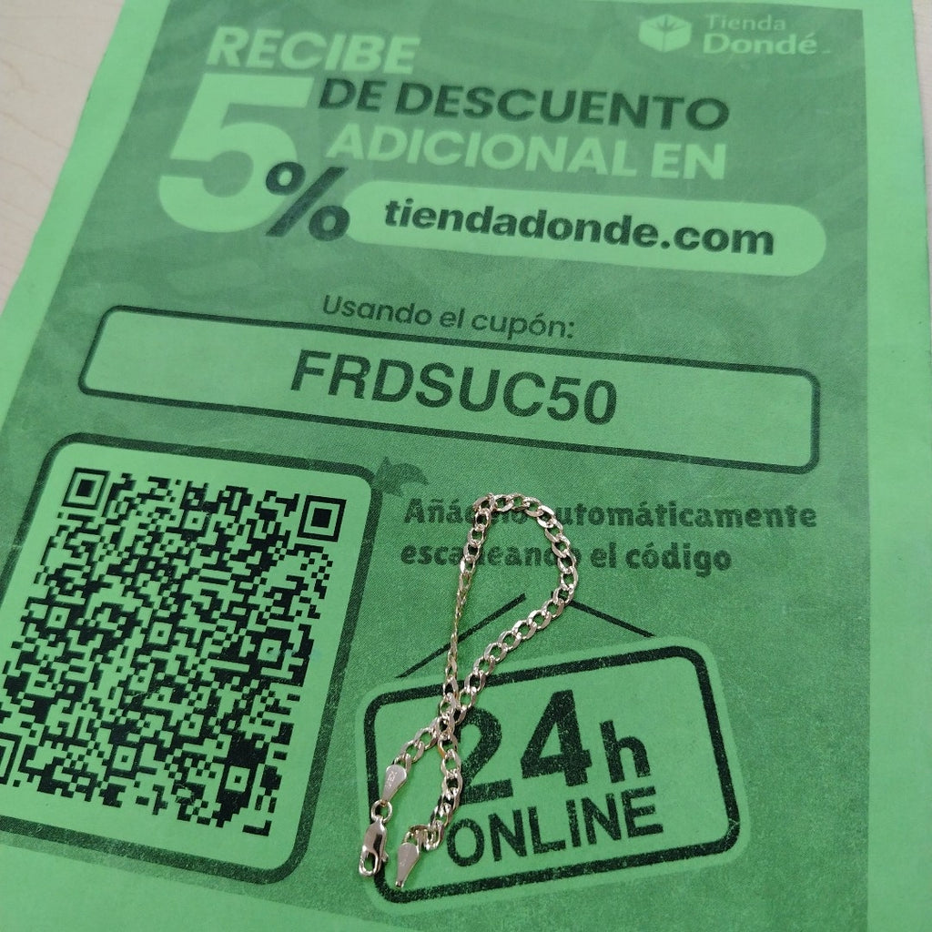 PULSERAS BARBADA ORO 14K 18 CM 4.6 GR (NUEVO)
