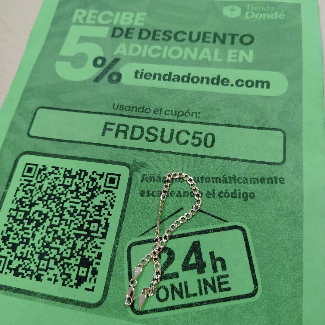 PULSERAS BARBADA ORO 14K 18 CM 4.6 GR (NUEVO)