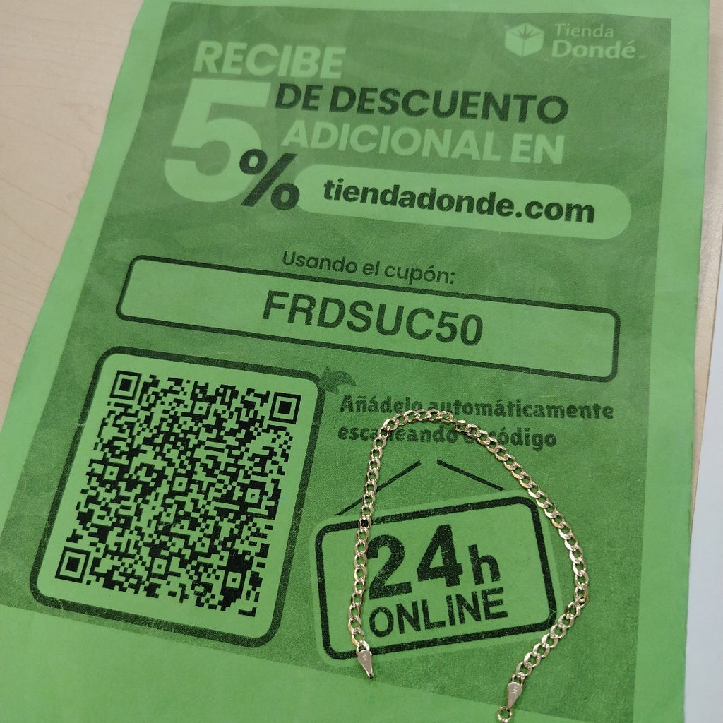 PULSERAS BARBADA ORO 14K 21 CM 5.2 GR (NUEVO)