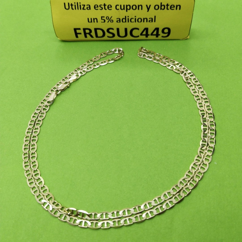 CADENAS TEJIDO GUCHI ORO 10K 55 CM 7.7 GR (NUEVO)
