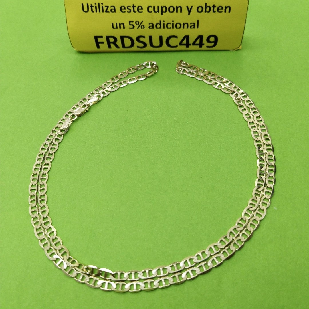 CADENAS TEJIDO GUCHI ORO 10K 55 CM 7.7 GR (NUEVO)