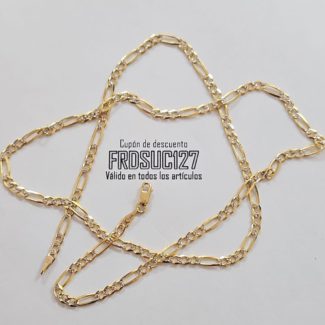 CADENAS 3X1 DIAMANTADA ORO 14K 55 CM 8.4 GR (NUEVO)