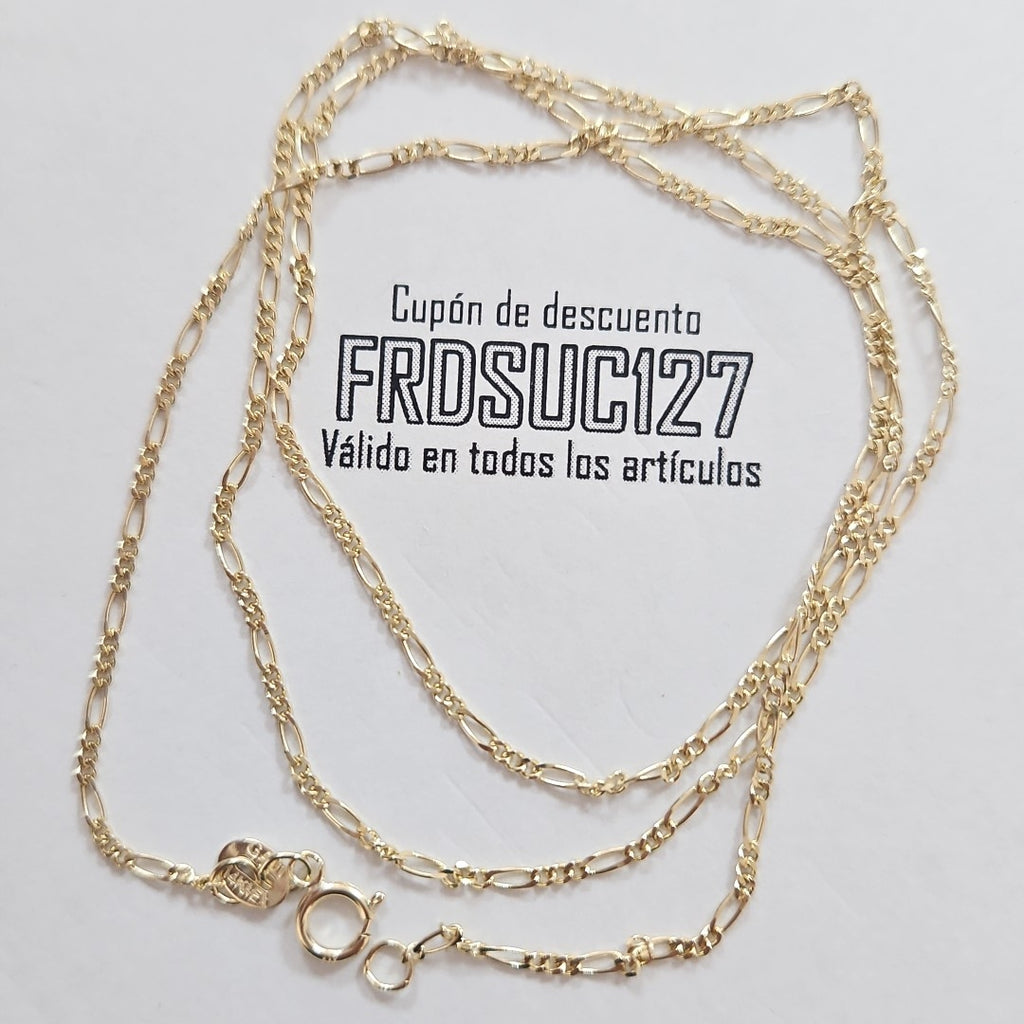 CADENAS TEJIDO 3X1 ORO 14K 55 CM 2.7 GR (NUEVO)