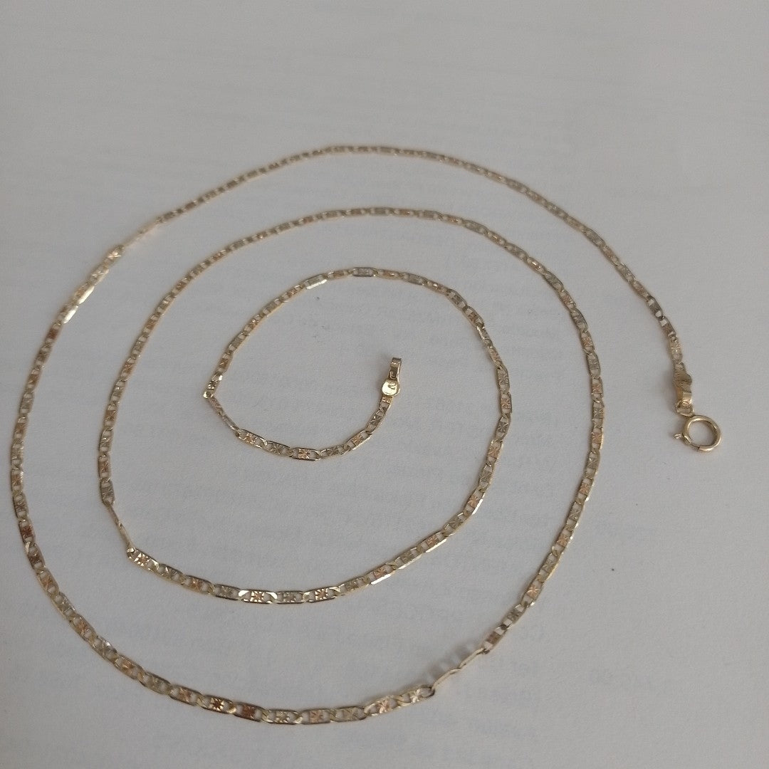 CADENA ORO, ORO COMBINADO 14 K 2.5 GRMS (SEMINUEVO)