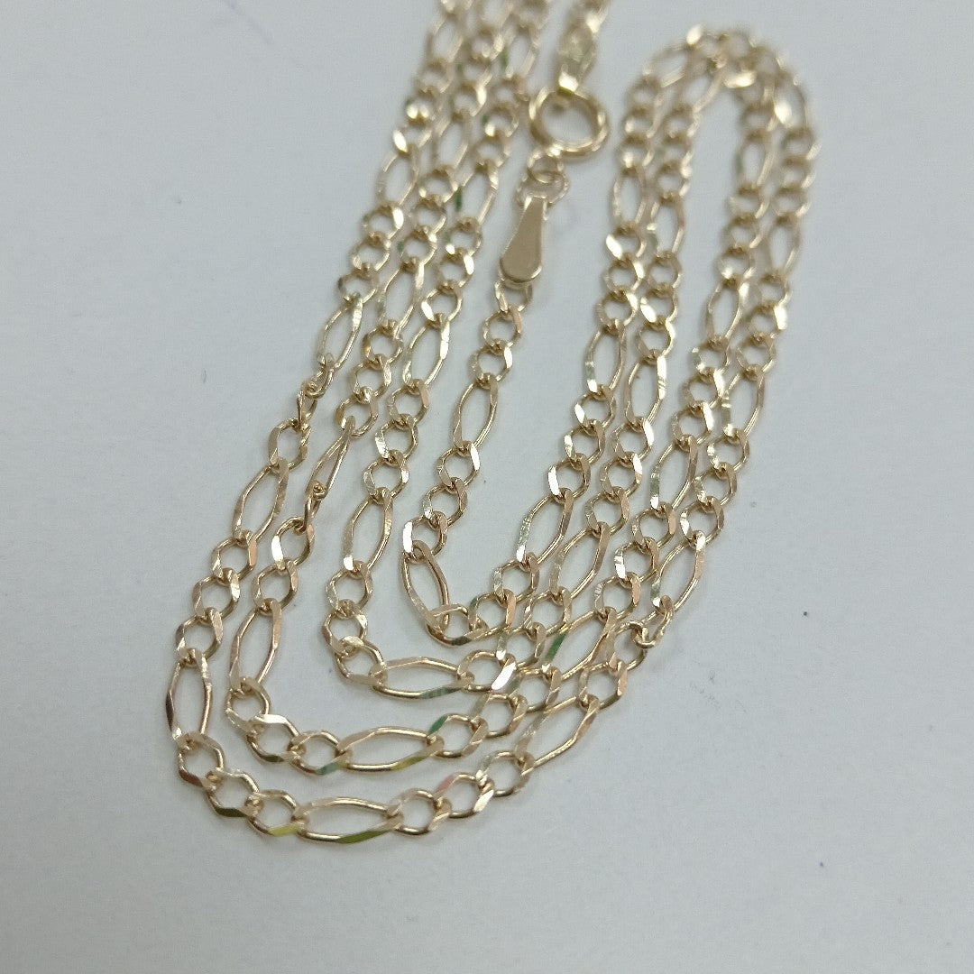 CADENAS TEJIDO 3X1 ORO 10K 60 CM 3.3 GR (NUEVO)
