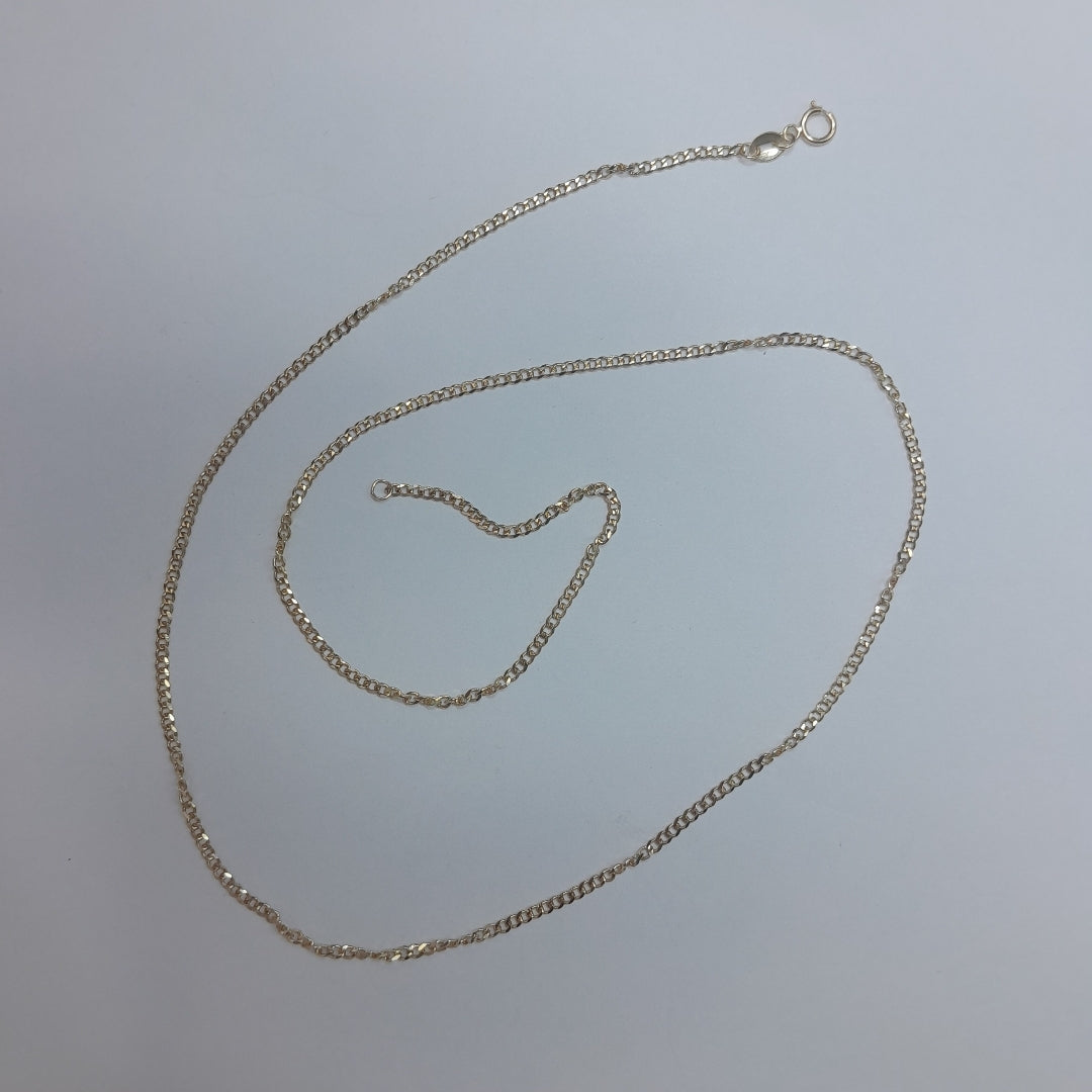 CADENAS TEJIDO BARBADA ORO 10K 55 CM 3.8 GR (NUEVO)