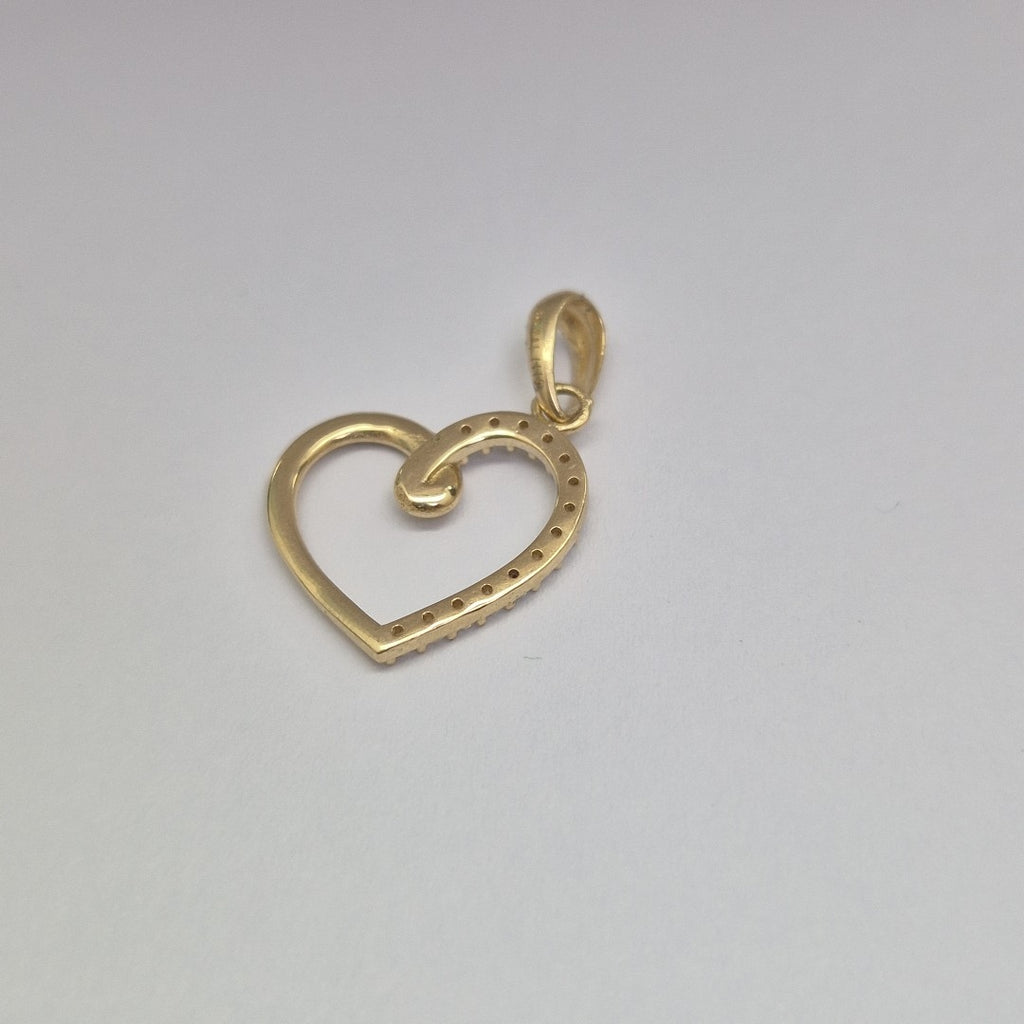 DIJES CORAZON C/CIRCONIA ORO 10K 1.3 GR (NUEVO)