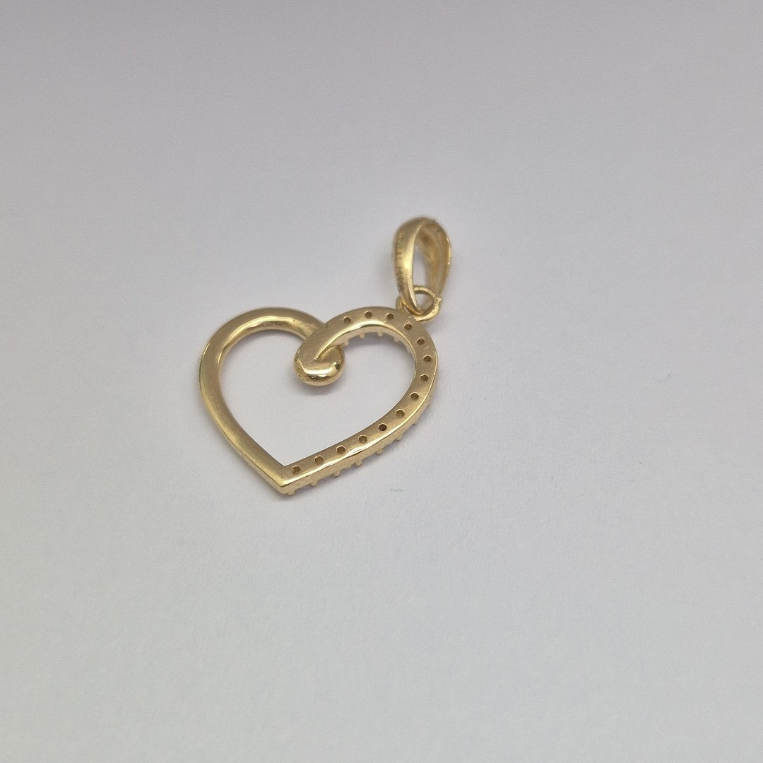 DIJES CORAZON C/CIRCONIA ORO 10K 1.3 GR (NUEVO)