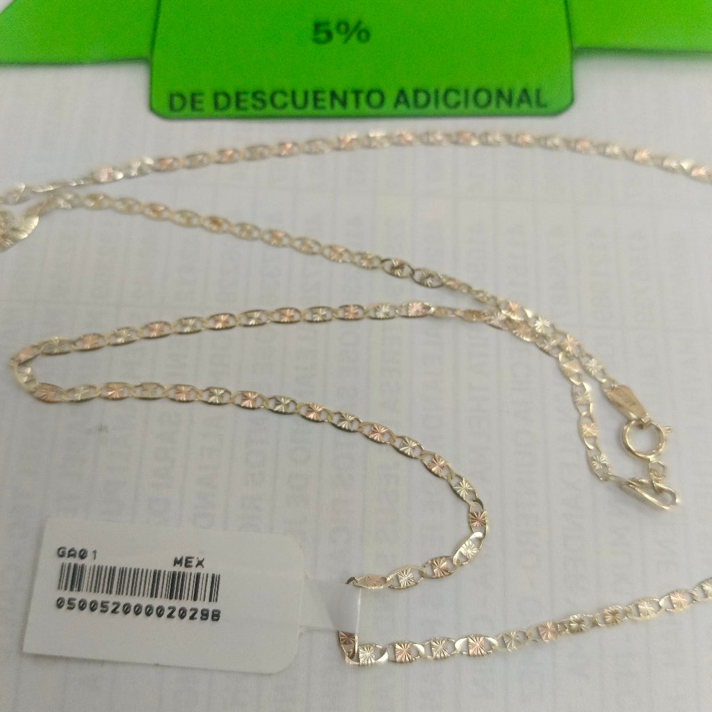 CADENAS TEJIDO GUCHI ORO 10K 55 CM 2.7 GR (NUEVO)