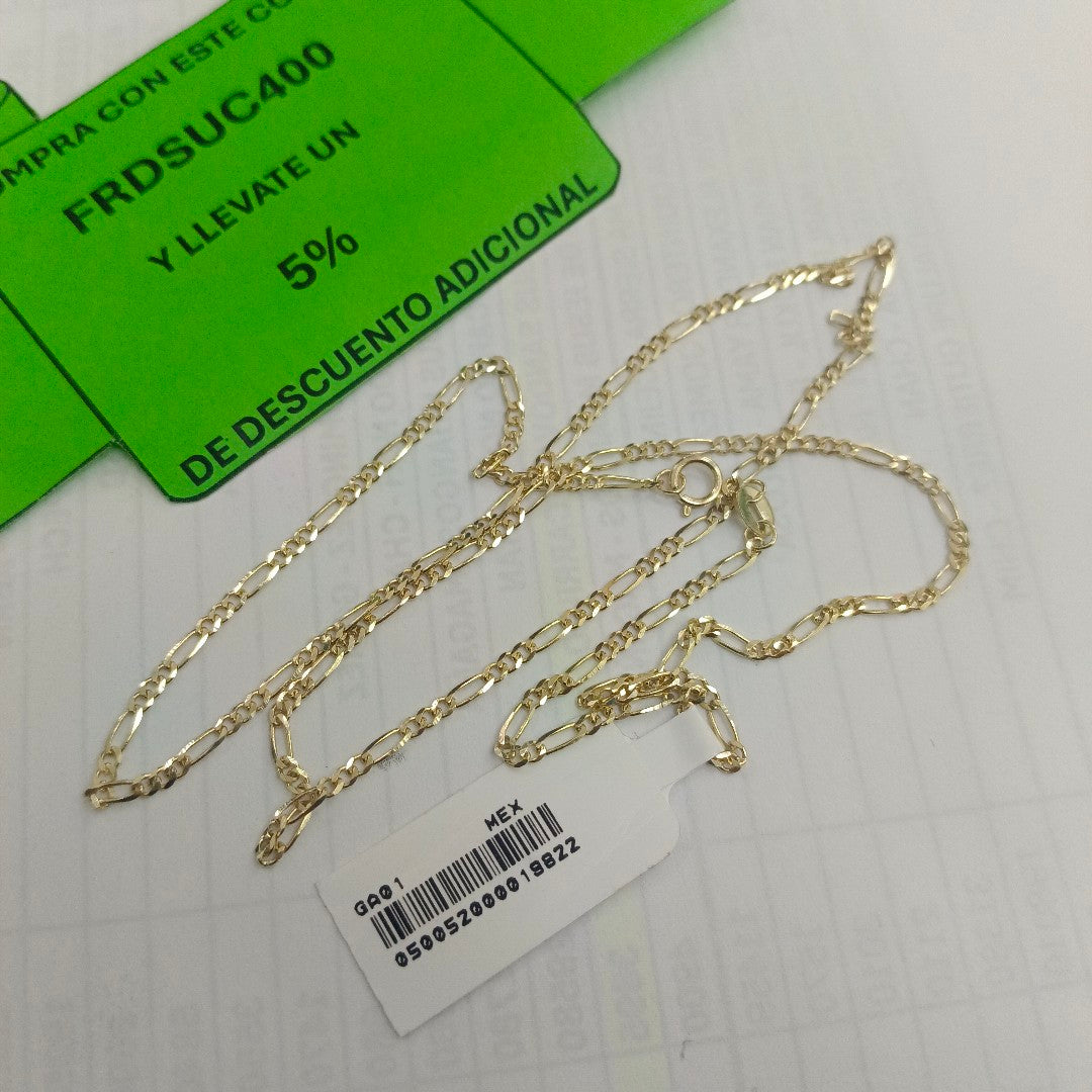 CADENAS TEJIDO 3X1 ORO 10K 55 CM 3.2 GR (NUEVO)