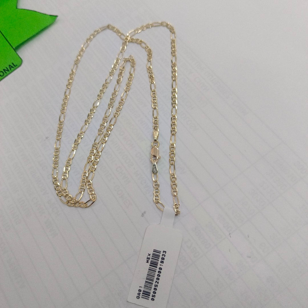 CADENAS TEJIDO FIGARO GUCHI ORO 10K 60 CM 5.3 GR (NUEVO)