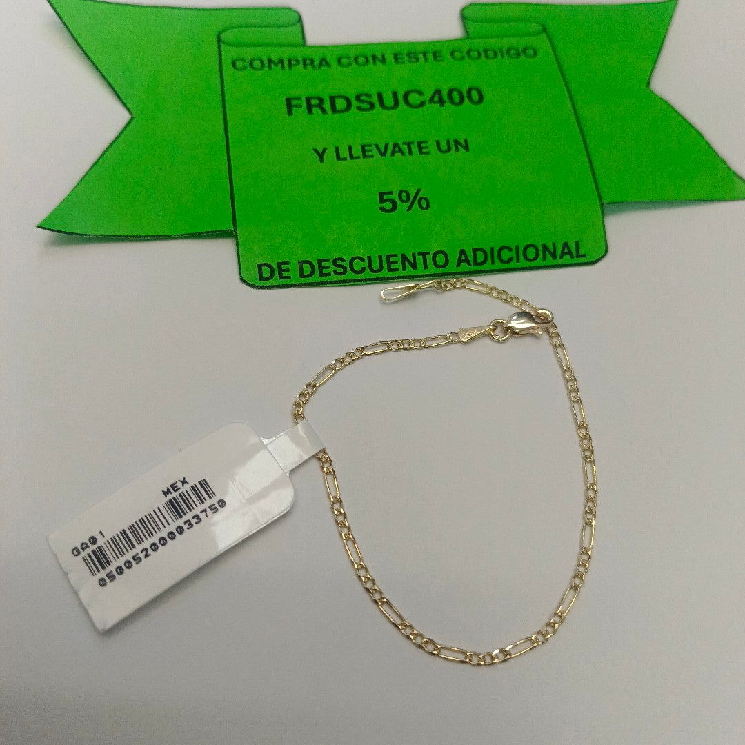 PULSERAS 3X1 ORO 14K 18 CM 1.5 GR (NUEVO)