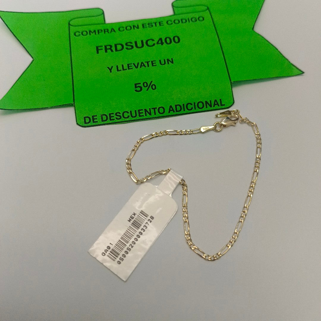 PULSERAS 3X1 ORO 14K 18 CM 1.5 GR (NUEVO)