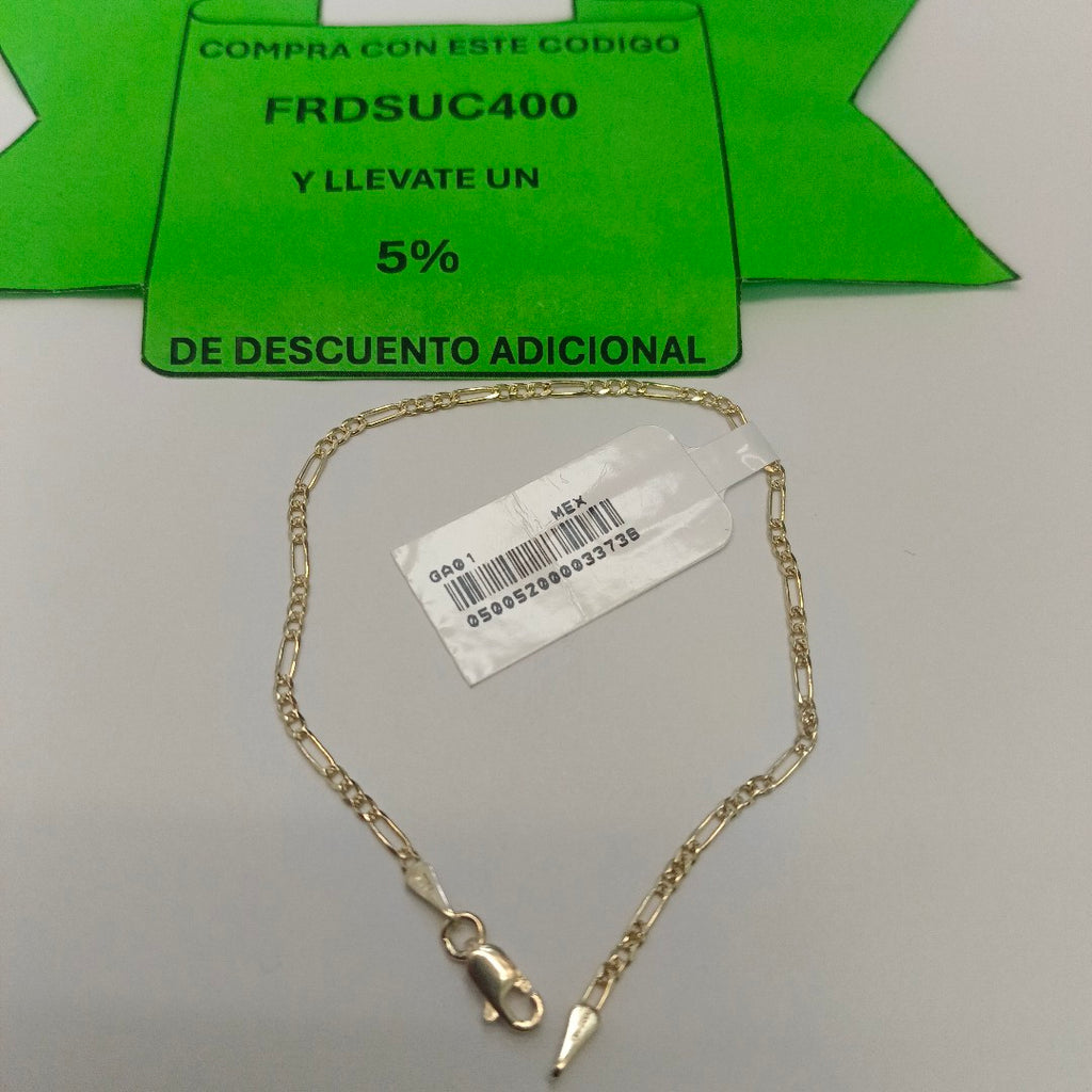 PULSERAS 3X1 ORO 14K 18 CM 1.5 GR (NUEVO)