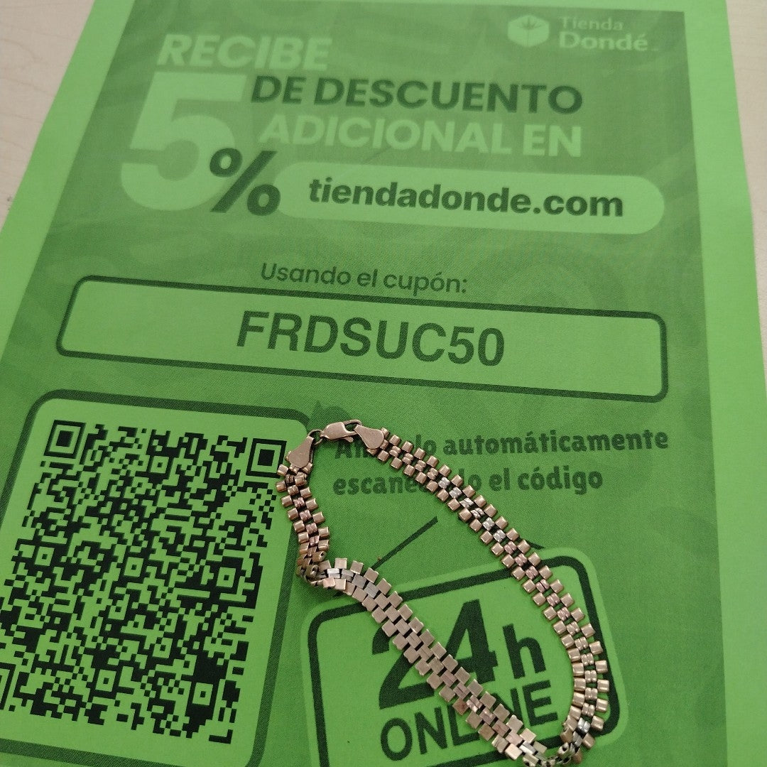 PULSERA ORO, ORO COMBINADO 10 K 9 GRMS (SEMINUEVO)