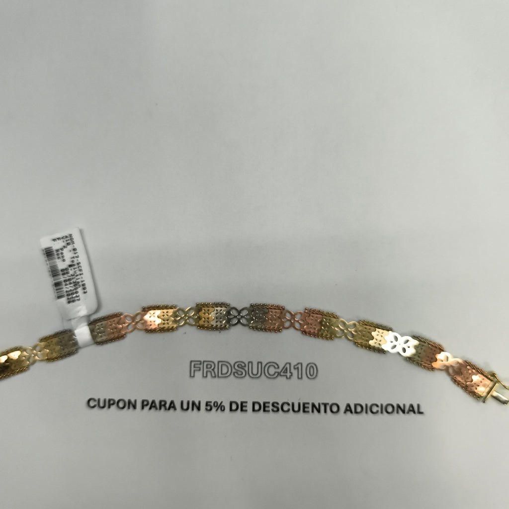 PULSERA ORO COMBINADO 10 K 6,90 GRMS (SEMINUEVO)