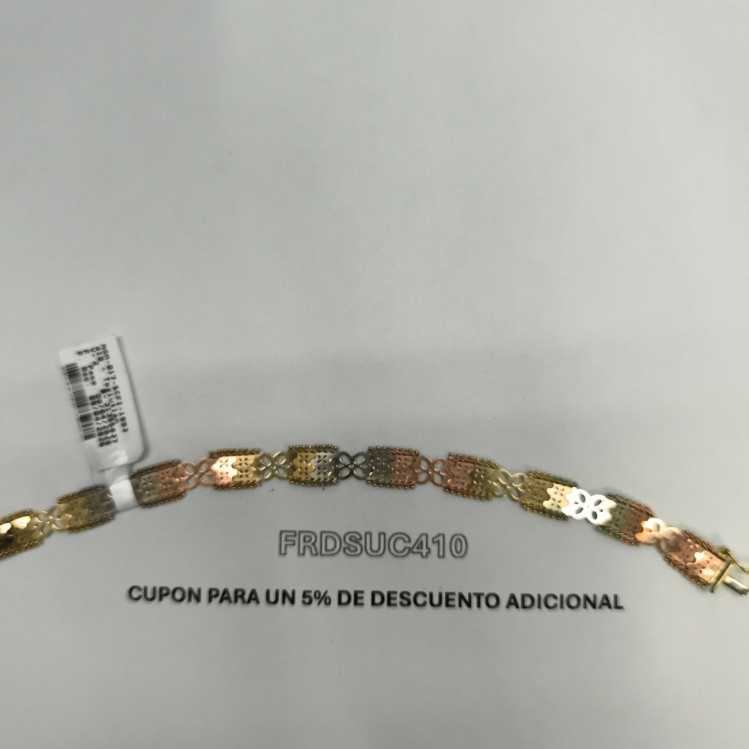 PULSERA ORO COMBINADO 10 K 6,90 GRMS (SEMINUEVO)
