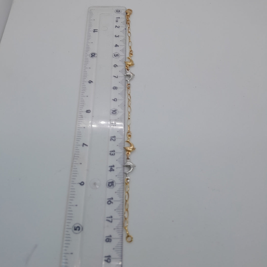 PULSERA ORO COMBINADO 14 K 3,10 GRMS (SEMINUEVO)