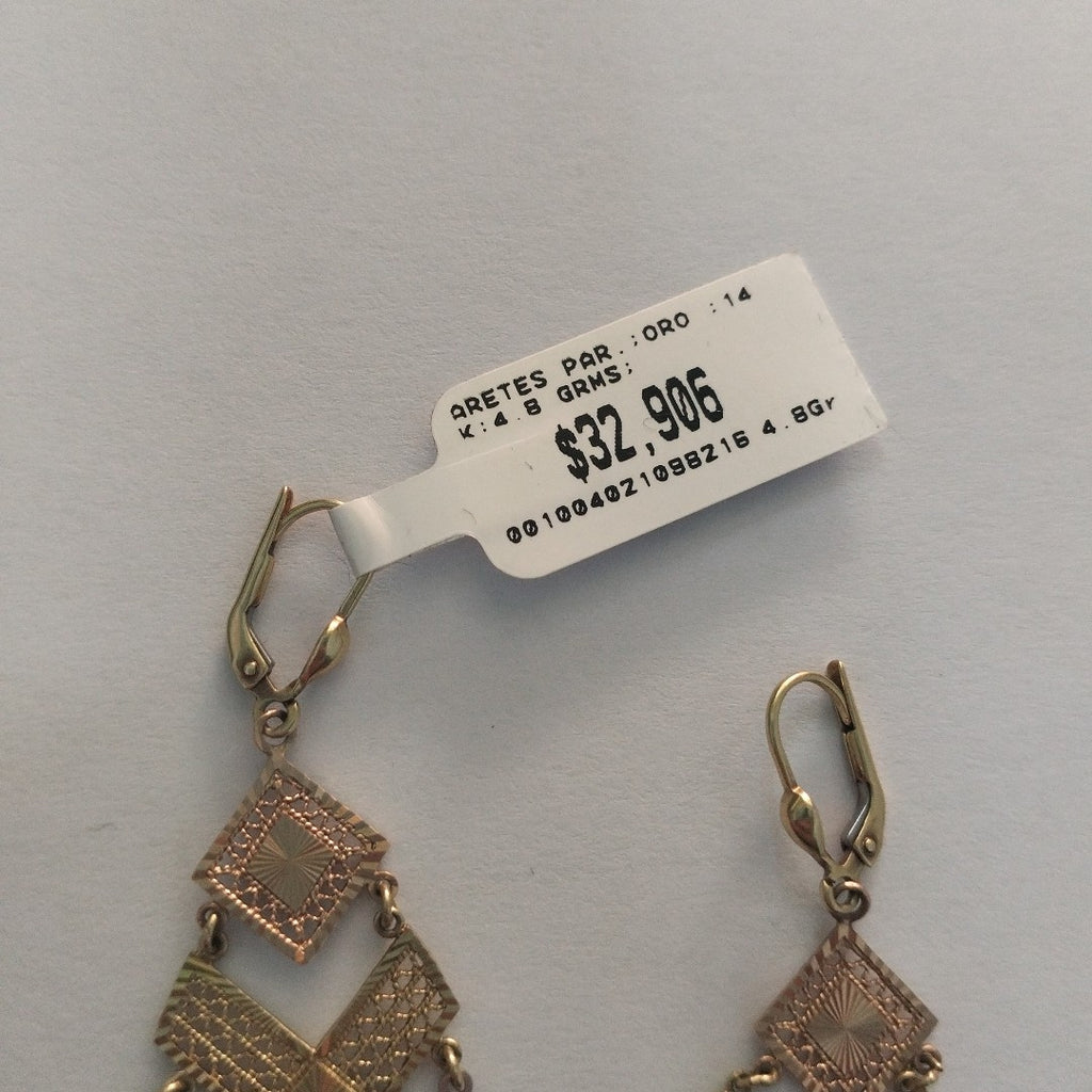 ARETES PAR ORO 14 K 4.8 GRMS (SEMINUEVO)