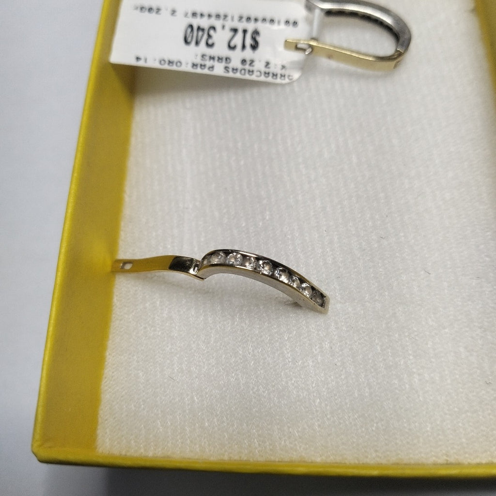 ARRACADAS PAR ORO 14 K 2,20 GRMS (SEMINUEVO)