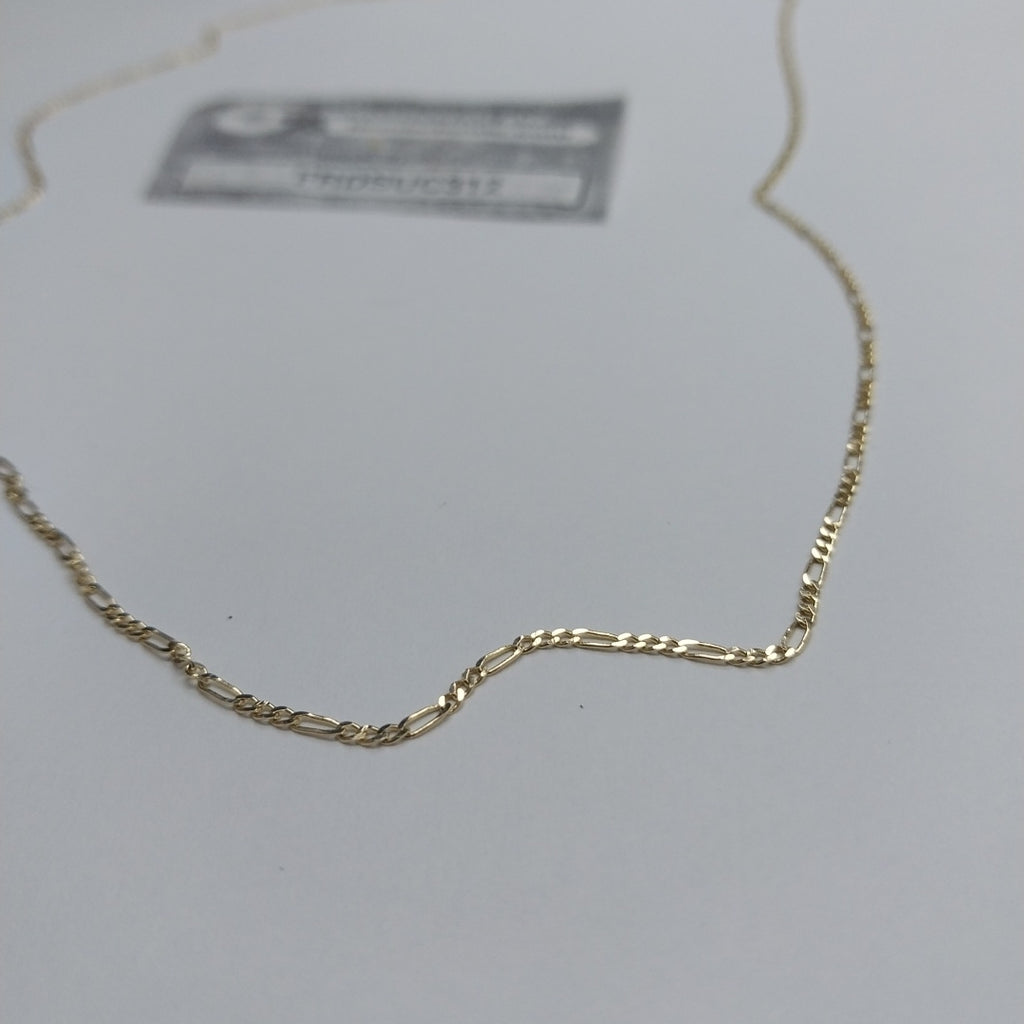 CADENAS TEJIDO 3X1 ORO 14K 55 CM 2.4 GR (NUEVO)